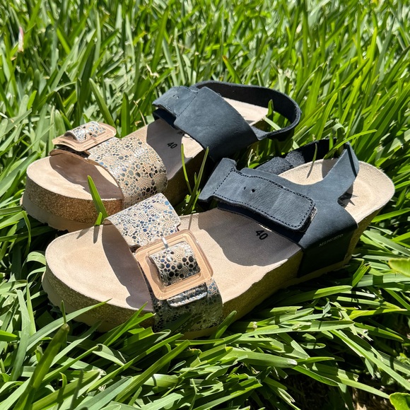 MEPHISTO Alissa Wedge sandals navy color 40 US 9 - 9.5 - Picture 3 of 15